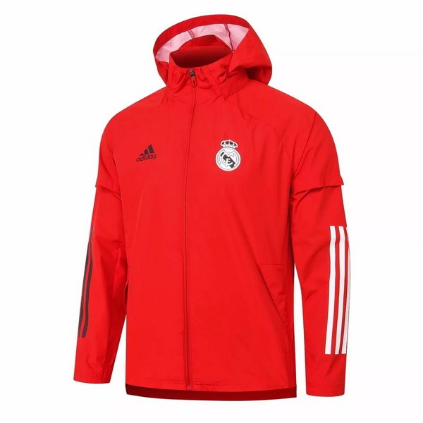 Windjacke Real Madrid 2020-21 Rote Fussballtrikots Günstig